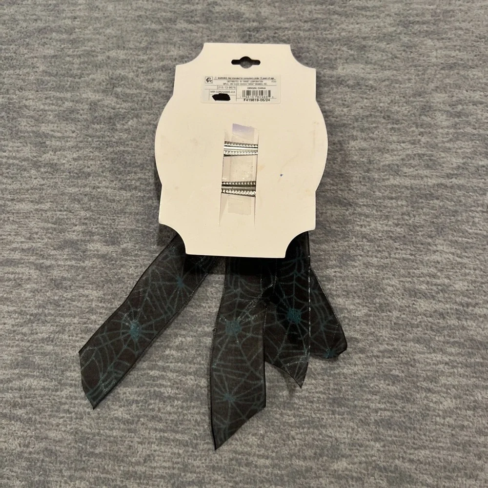 Cat & Jack Baby Halloween Pumpkin‎ Hat Stretch & Spider Web Hair Clips Bows New - Picture 11 of 13